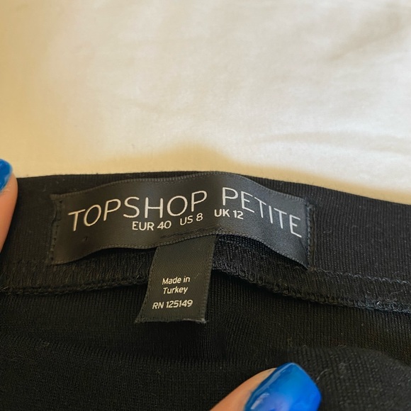 TOPSHOP Petite Women’s Black Crossed Skirt - Picture 3 of 6